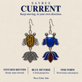 Amber Rhythm handmade fish earrings, collection meaning