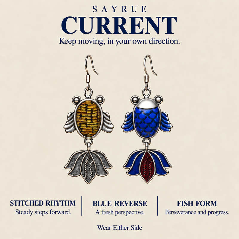 Amber Rhythm handmade fish earrings, collection meaning