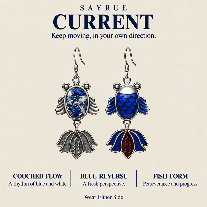 Azure Cadence handmade fish earrings, collection meaning