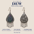 DEW story panel showing Midnight Currents batik front and wave-relief reverse under Flow in every detail.