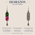 HORIZON design card showing Verdant Blush Songtao Embroidery and the sculpted reverse, with wear-either-side text.