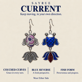 Lilac Nocturne handmade fish earrings, collection meaning