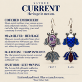 Lilac Nocturne handmade fish earrings, craft story