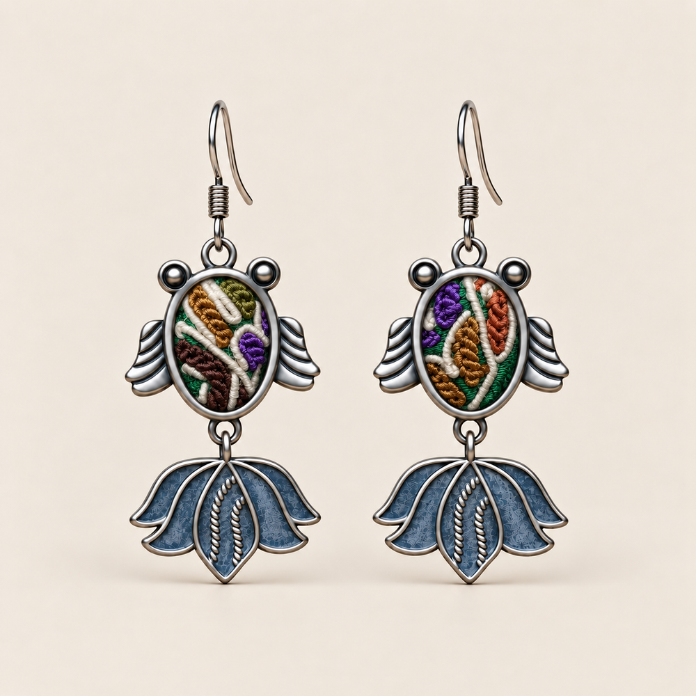 Meadow Rhapsody handmade fish earrings, front pair