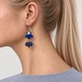 Meadow Rhapsody handmade fish earrings, reverse worn
