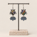 Meadow Rhapsody handmade fish earrings, display