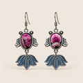 Petal Reverie handmade fish earrings, front pair