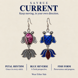 Petal Reverie handmade fish earrings, collection meaning
