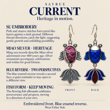 Petal Reverie handmade fish earrings, craft story