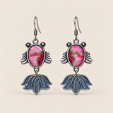 Rose Harmony handmade fish earrings, front pair