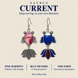 Rose Harmony handmade fish earrings, collection meaning