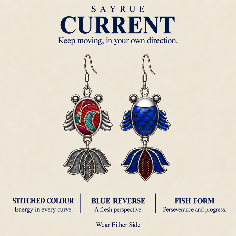 Scarlet Reverie handmade fish earrings, collection meaning